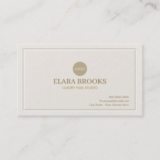 Chic Ivory Luxus Visitenkarte
