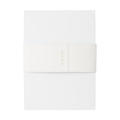Chic Ivory | Mit Monogramm Hochzeit Einladungsbanderole (Rückseitenbeispiel)