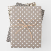 Chic Ivory Silver Gold Baubles Ziermuster Geschenkpapier Set (Beispiel)