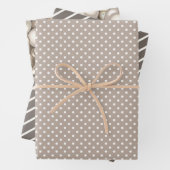 Chic Ivory Silver Gold Baubles Ziermuster Geschenkpapier Set (Beispiel)