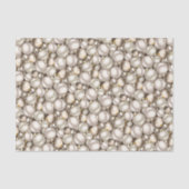 Chic Ivory Silver Gold Baubles Ziermuster Seidenpapier (Vorderseite)