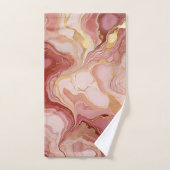 Chic Ivory, Terracotta und Gold marbleized Badhandtuch Set (Handtuch)