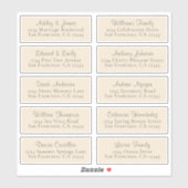 Chic Ivory Wedding Guest Address Labels (Blatt)