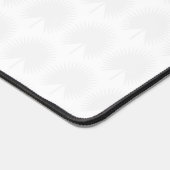 Chic Ivory White Gold Anahaw Leaf Script Monogram Schreibtischunterlage (Ecke)