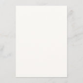 Chic Ivory | Wildblume-Empfang-Abschlusskarte Begleitkarte (Rückseite)