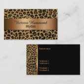 Chic Jaguar Pattern Business Card Visitenkarte (Vorne/Hinten)