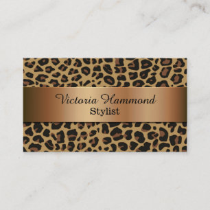 Chic Jaguar Pattern Business Card Visitenkarte