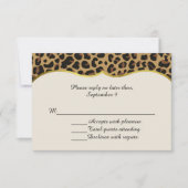 Chic Jaguar Print All Purpose RSVP Card (Vorderseite)