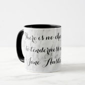 Chic Jane Austen Emma Buchangebot Black Gray Marbl Tasse (Vorderseite Links)