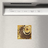 Chic Java cappuccino Kaffeebohnen Kaffee Lover Magnet (In Situ (Geschirrspüler))