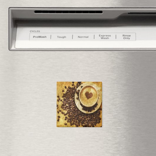 Chic Java cappuccino Kaffeebohnen Kaffee Lover Magnet (In Situ (Geschirrspüler))