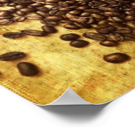 Chic Java cappuccino Kaffeebohnen Kaffee Lover Poster (Ecke)