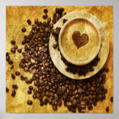 Chic Java cappuccino Kaffeebohnen Kaffee Lover Poster (Vorne)
