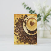 Chic Java cappuccino Kaffeebohnen Kaffee Lover Postkarte (Stehend Vorderseite)