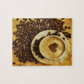 Chic Java cappuccino Kaffeebohnen Kaffee Lover Puzzle (Horizontal)