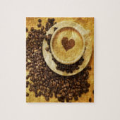 Chic Java cappuccino Kaffeebohnen Kaffee Lover Puzzle (Vertikal)