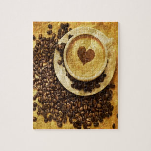 Chic Java cappuccino Kaffeebohnen Kaffee Lover Puzzle