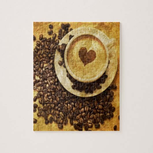 Chic Java cappuccino Kaffeebohnen Kaffee Lover Puzzle (Vertikal)