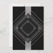 Chic Jazzy Silver Einladung (Rückseite)