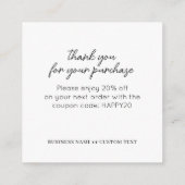 Chic Jewelry Care Instruktionen Danke Business Begleitkarte (Rückseite)