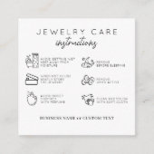 Chic Jewelry Care Instruktionen Danke Business Begleitkarte (Vorderseite)