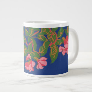 Chic Jumbo-große Kaffee-Tasse, Pink Japonica auf B Jumbo-Tasse