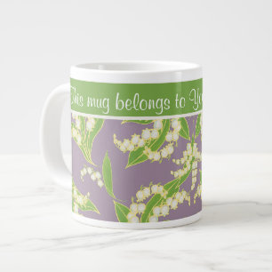 Chic Jumbo Tasse: Lilies of the Valley, Mauve Jumbo-Tasse
