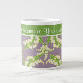 Chic Jumbo Tasse: Lilies of the Valley, Mauve Jumbo-Tasse