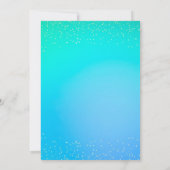 Chic Junggeselinnen-Abschied Rosa Aquamarine Goldp Einladung (Rückseite)