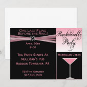 Chic-Junggeselinnen-Abschieds-Einladung Einladung (Vorne/Hinten)