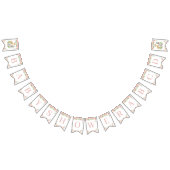 Chic Jungle Animals Blush Pink Floral Baby Dusche Wimpelkette (Alle)