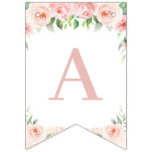 Chic Jungle Animals Blush Pink Floral Baby Dusche Wimpelkette (Dritte Fahne)