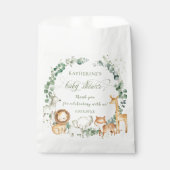 Chic Jungle Animals Greeneral Neutral Baby Dusche Geschenktütchen (Vorderseite)