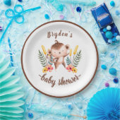 Chic Jungle Animals Greeneral Neutral Baby Dusche Pappteller (Party)