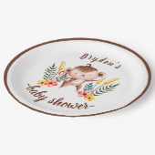 Chic Jungle Animals Greeneral Neutral Baby Dusche Pappteller (Schrägansicht)