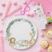 Chic Jungle Animals Greenerity Baby Shower Geburts Pappteller (Party)