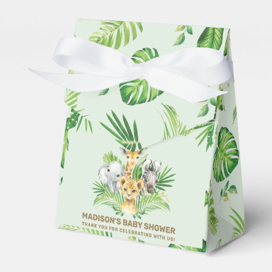 Chic Jungle Animals Greenerity Baby Shower Vielen Geschenkschachtel (Vorderseite)