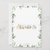 Chic Jungle Animals Greenery Twins Baby Dusche Einladung (Rückseite)