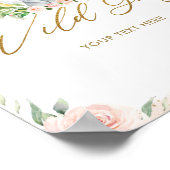 Chic Jungle Animals Pink Floral Wilde Guess Game Poster (Ecke)