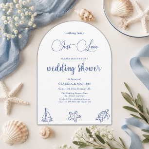 Chic Just Love Meer Leben Hochzeit Brautparty Einladung