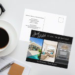 Chic Just Sold Real Anwesen 3 Foto Marketing Schwa Postkarte<br><div class="desc">Zeigen Sie Ihre verkauften Einträge auf dieser schicken, schwarzen Marketing Postkarte mit grauer Typografie. Versenden Sie diese klassischen Postkarten an potenzielle Kunden in Ihrer Nähe. Passen Sie Ihren Firmennamen und Ihre Kontaktdaten auf der Rückseite Ihres Anwesen an. Zeichn neuen Kunden, indem du Zuhause-Fotos von den Häusern zeigst, die du dieses...</div>