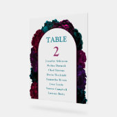 Chic Juwel Töne Blume Hochzeitszahl Sitzplätze Acrylschild (Winkel)