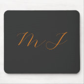 Chic kalligrafy grarange monogram name initial mousepad (Vorne)