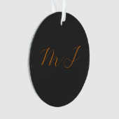 Chic kalligrafy grarange monogram name initial ornament (Vorderseite)