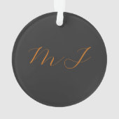 Chic kalligrafy grarange monogram name initial ornament (Rückseite)