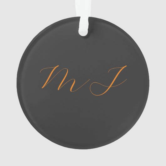 Chic kalligrafy grarange monogram name initial ornament (Rückseite)