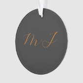 Chic kalligrafy grarange monogram name initial ornament (Vorderseite)