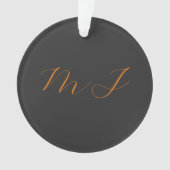 Chic kalligrafy grarange monogram name initial ornament (Vorderseite)