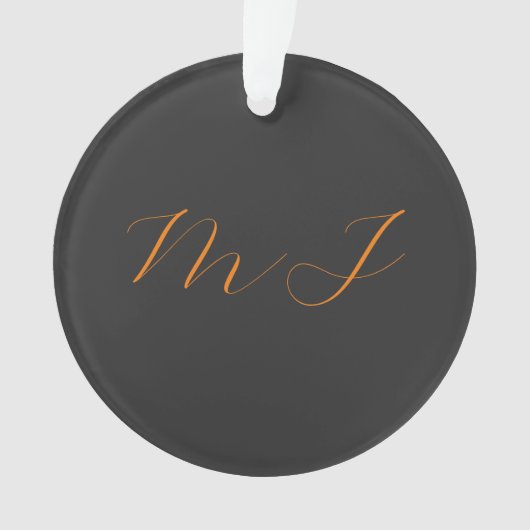 Chic kalligrafy grarange monogram name initial ornament (Vorderseite)