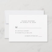 Chic Kalligraphie Hochzeit freundlich antworten Bu Mitteilungskarte (Rückseite)